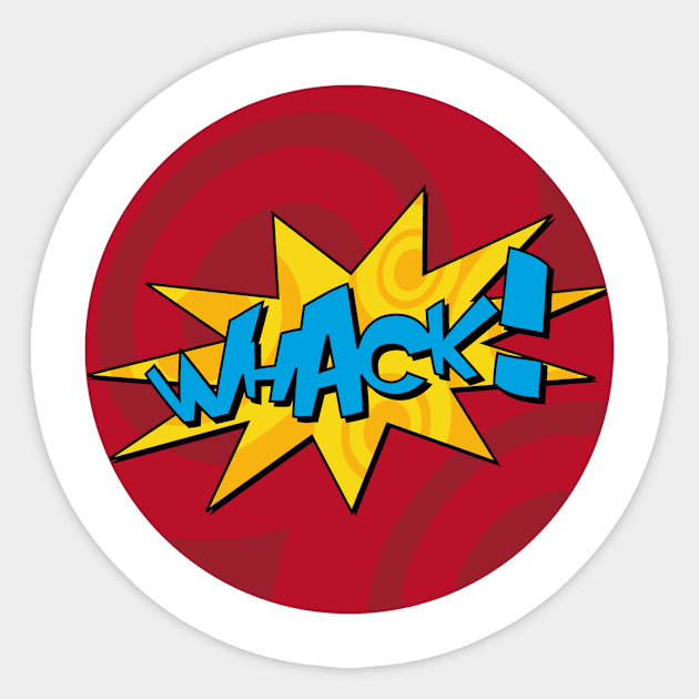 Whack Comic Book Design Sticker by markmurphycreative